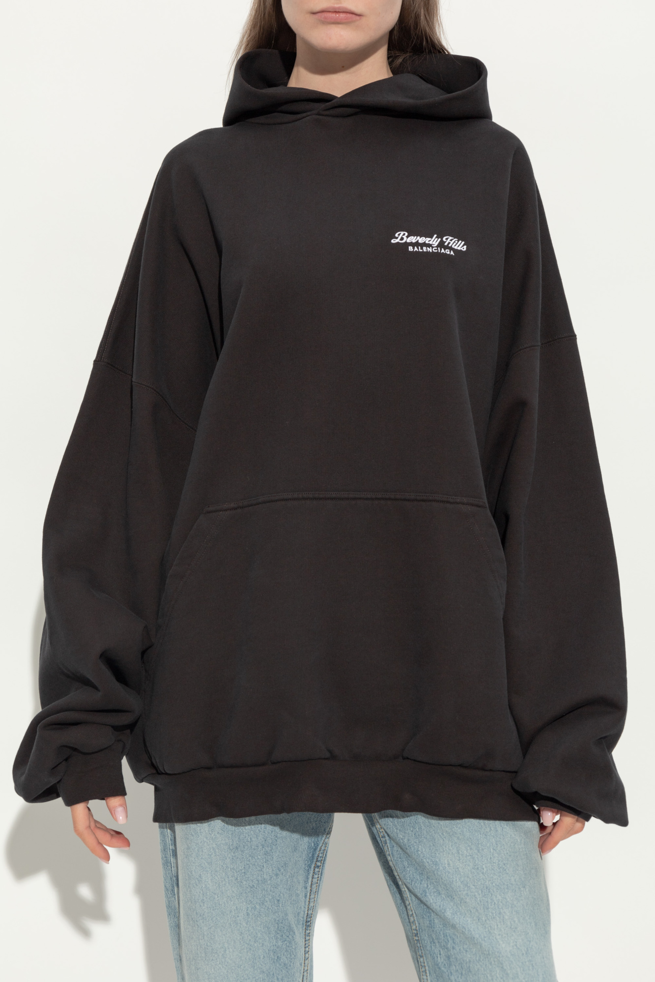 Balenciaga oversized logo hoodie on sale